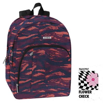 ZAINO ORGANIZZATO ALLOVER FLOWER CHECK COMIX 76117FC 202