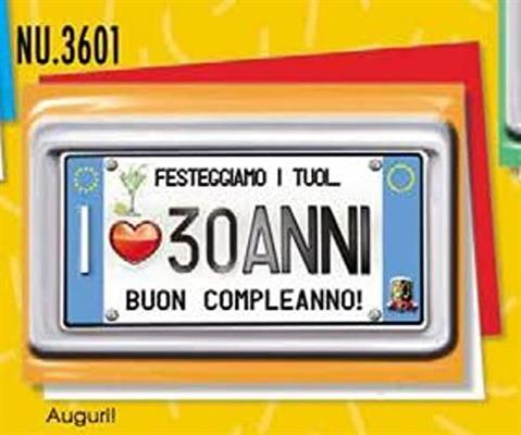 BIGLIETTI BUON COMPLEANNO 30 ANNI NU3601 - COMPLEANNO - Mazzarella