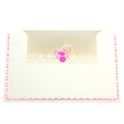 BIGLIETTI PAPERA ROSA PZ.25 NASCITA BIMBA