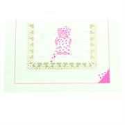 BIGLIETTI + BUSTE ORSETTO ROSA 25/25