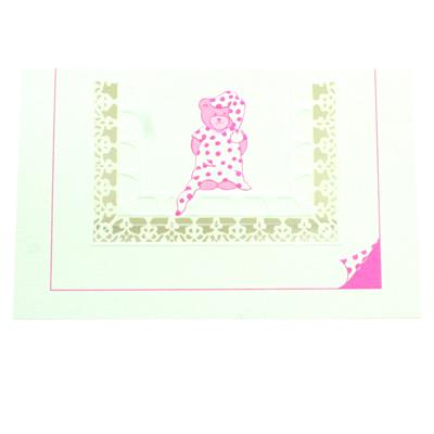 BIGLIETTI + BUSTE ORSETTO ROSA 25/25
