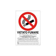 CARTELLO VIETATO FUMARE LEGGE NUOVA