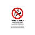 CARTELLO VIETATO FUMARE LEGGE NUOVA
