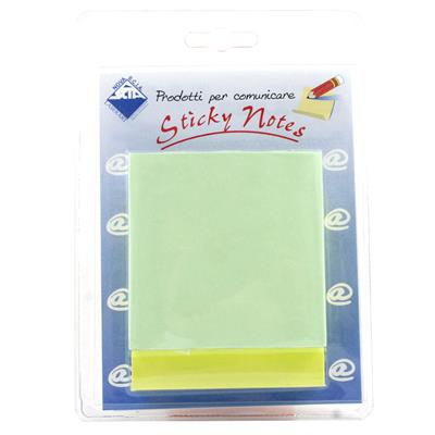 BLISTER 2 STICKY NOTES GIALLO/VERDE 75X75