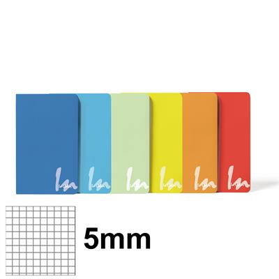 MAXI QUADERNO A4 IN COLOR 80 GR. 20+1FF RIG.5MM 6 COLORI