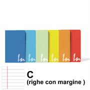 QUADERNO A5 IN COLOR 80 GR. 20+1FF RIG.C 6 COLORI PANTON
