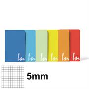 QUADERNO A5 IN COLOR 80 GR. 20+1FF RIG.5MM 6 COLORI PANT