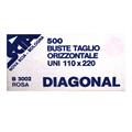 BUSTE 11X22 DIAGONAL SF ROSA PZ.500