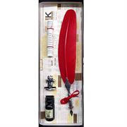PENNA PIUMA BASE+INCHIOSTRO ROSSO 7226