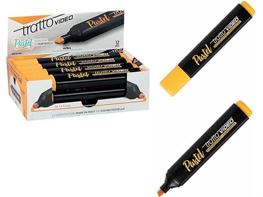 EVIDENZIATORI TRATTO VIDEO PASTEL ARANCIONE MANDARINO