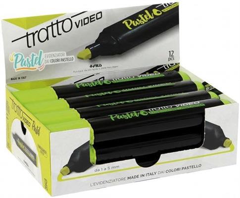 EVIDENZIATORI TRATTO VIDEO PASTEL GIALLO
