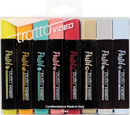 EVIDENZIATORI TRATTO VIDEO PASTEL PZ.8