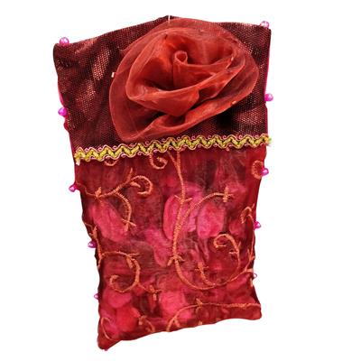CUSCINO 20X12 ROSSO C/ROSA