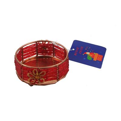 PORTACAND.ROSSO   CM.8,5X8,5X4