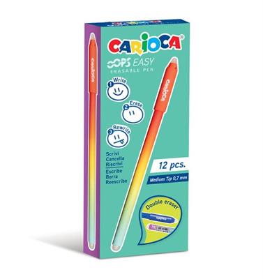 PENNE CANCELLABILI CARIOCA OOPS EASY ROSSE 43500/03