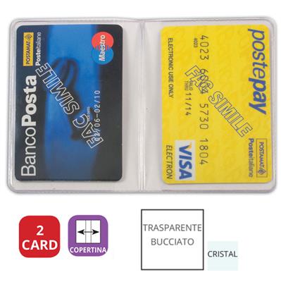 BICARD PORTA CARD IN PVC 2 SCOMPARTI 890