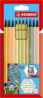 STABILO PEN 68 ASTUCCIO IN CARTONE 10 COLORI 6810-22