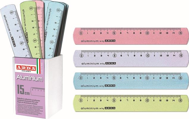 BARATTOLO 24 RIGHELLI ALLUMINIO COLORATO FROST CM 15