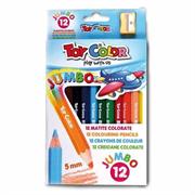 ASTUCCIO 12 PASTELLI LEGNO JUMBO CON TEMPERINO 0063.000.