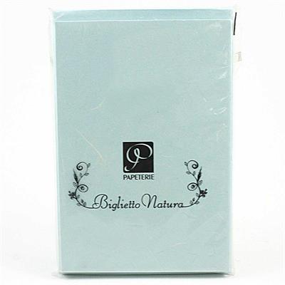 BIGLIETTI + BUSTA NATURA 11,5X17 PZ.10 AZZURRO