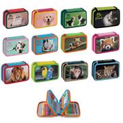 ASTUCCIO 3 ZIP, 12 VARIANTI ANIMALS WORLD 12+18 40019468