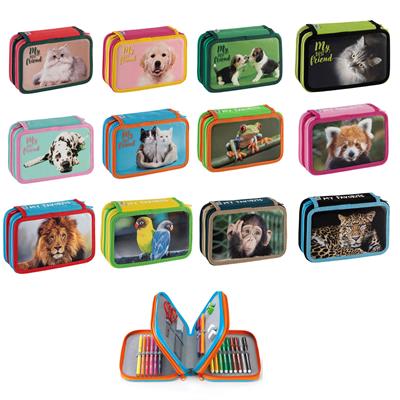 ASTUCCIO 3 ZIP, 12 VARIANTI ANIMALS WORLD 12+18 40019468