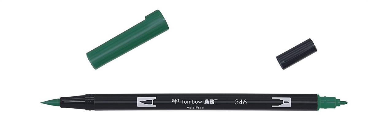 PENNARELLO VERDE MARE DUAL BRUSH DOPPIA PUNTA ABT346