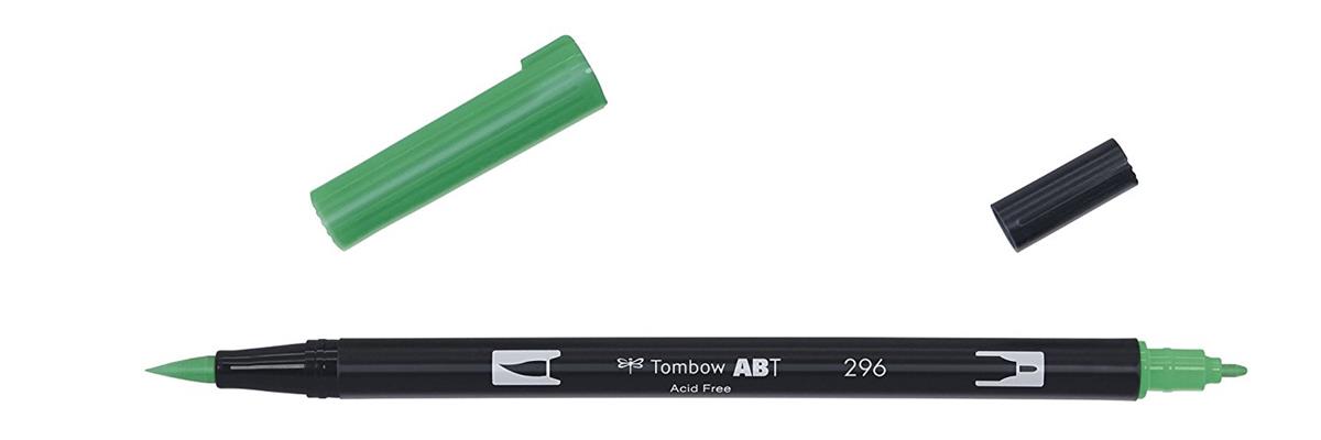 PENNARELLO VERDE DUAL BRUSH DOPPIA PUNTA ABT296