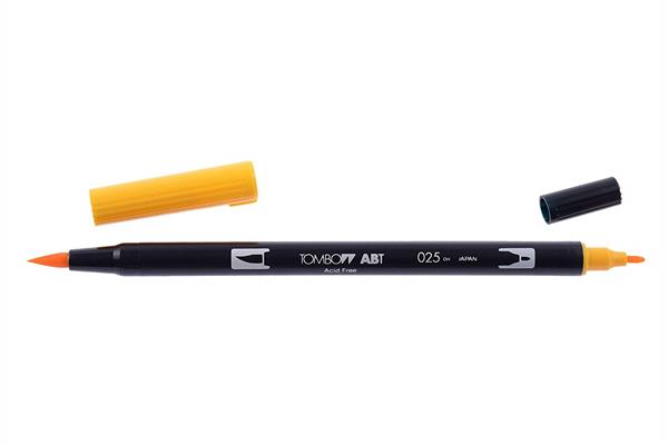 PENNARELLO ARANCIO CHIARO DUAL BRUSHDOPPIA PUNTA ABT025