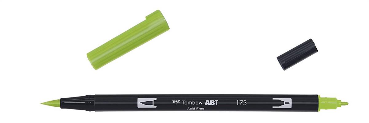PENNARELLO VERDE SALICE DUAL BRUSH DOPPIA PUNTA ABT173