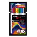 PENNARELLI STABILO PEN 68 BRUSH 12 COLORI 568/12-21-20