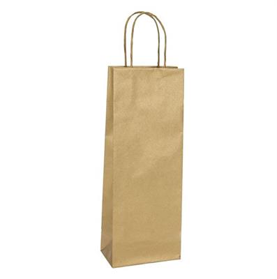 SHOPPER PORTA BOTTIGLIA BARBERA ORO 14X9X38 087035