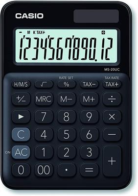 CALCOLATRICE DA TAVOLO CASIO MS-20UC 12 CIFRE NERO