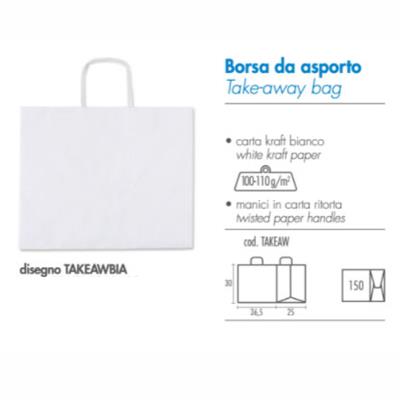 BUSTE TAKE-AWAY 36,5X25X30 BIANCO