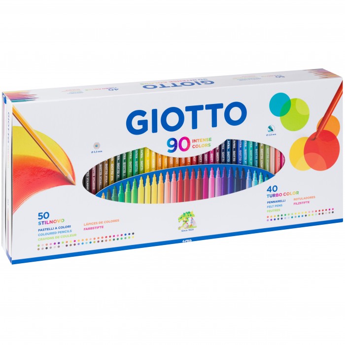 Giotto 90 colori 50 Stilnovo + 40 Turbo color - KIT ASSORTITI - Mazzarella