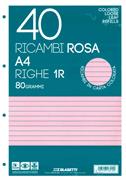 RICAMBI A4 80GR 40FOGLI 1R ROSA