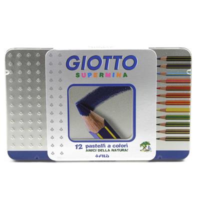 PASTELLI GIOTTO SUPERMINA 12 SCATOLA METALLO 236700