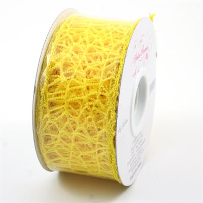 ROTOLO POLYCOTTON CM.5 GIALLO NASTRO DECORATIVO