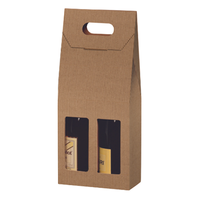 SCATOLA PORTABOTTIGLIA 2 18X9X41  KRAFT AVANA VN2BS/CAV