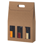 SCATOLA PORTABOTTIGLIA 3 27X9X41 KRAFT AVANA VN3CS/CAV