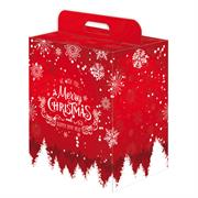 SCATOLA CARTONE M.CHRISTMAS ROSSO 28X20,5X34 MANIGLIA