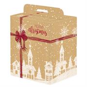 SCATOLA CARTONE M.CHRISTMAS ORO 28X20,5X34 MANIGLIA