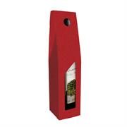 SCATOLA VINO CARTONE GOFFRATO 1 BOTTIGLIA ROSSO 9X9X38