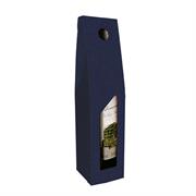 SCATOLA VINO CARTONE GOFFRATO 1 BOTTIGLIA BLU 9X9X38