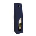 SCATOLA VINO CARTONE GOFFRATO 1 BOTTIGLIA BLU 9X9X38