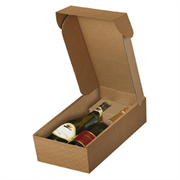 COFANETTO VINO KRAFT ONDULATO 2 BOTTIGLIE AVANA 20X33