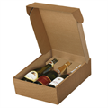 COFANETTO VINO KRAFT ONDULATO 3 BOTTIGLIE AVANA 29X33