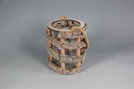 LANTERNA LEGNO/VETRO CM.15 DM.17