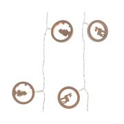 DECOR. LEGNO 5CM 10LED BIANCO CALDO 135CM