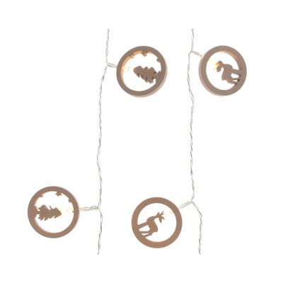 DECOR. LEGNO 5CM 10LED BIANCO CALDO 135CM